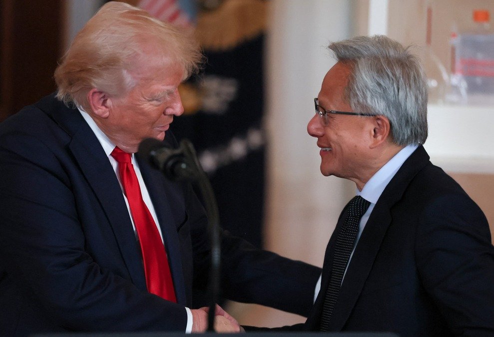 Trump Reports Nvidia Stock Trades as Huang Set to Receive U.S. Science Medal